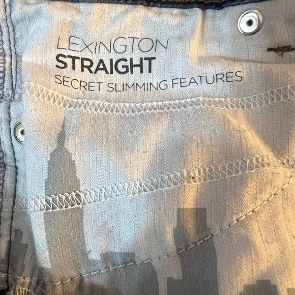 Jones New York Jeans Lexington Straight Slimming Dark Wash Stretch Denim - Picture 7 of 9